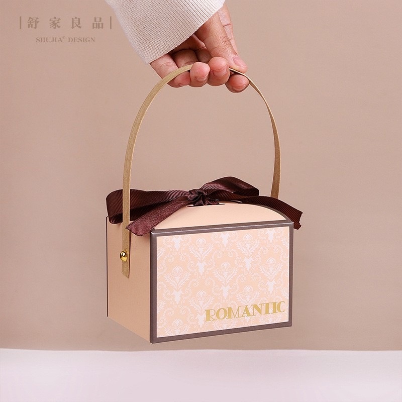 Hộp đựng quà tặng thắt nơ có quai xách sang chảnh Hy Hy Store