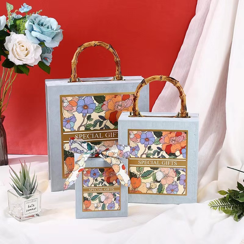 Hộp quà bọc nhung quai trúc Flower Garden - Thiết kế độc đáo sang trọng Hy Hy Store