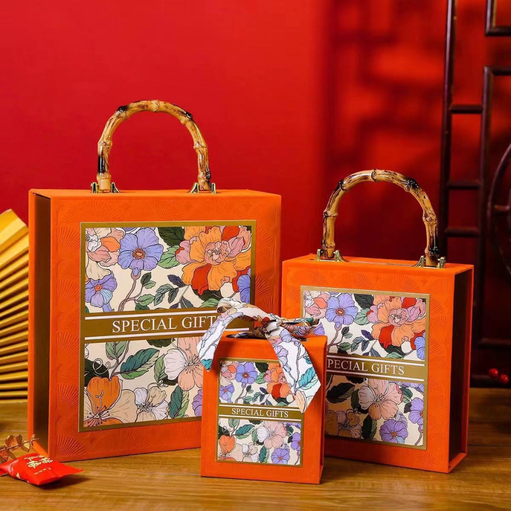 Hộp quà bọc nhung quai trúc Flower Garden - Thiết kế độc đáo sang trọng Hy Hy Store