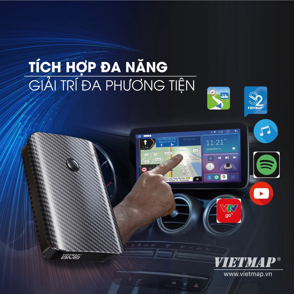 Vietmap BM9 - Android Box dành cho màn hình zin ô tô - Tích hợp Dẫn đường Vietmap S2-Vietmap Live - Hàng chính hãng