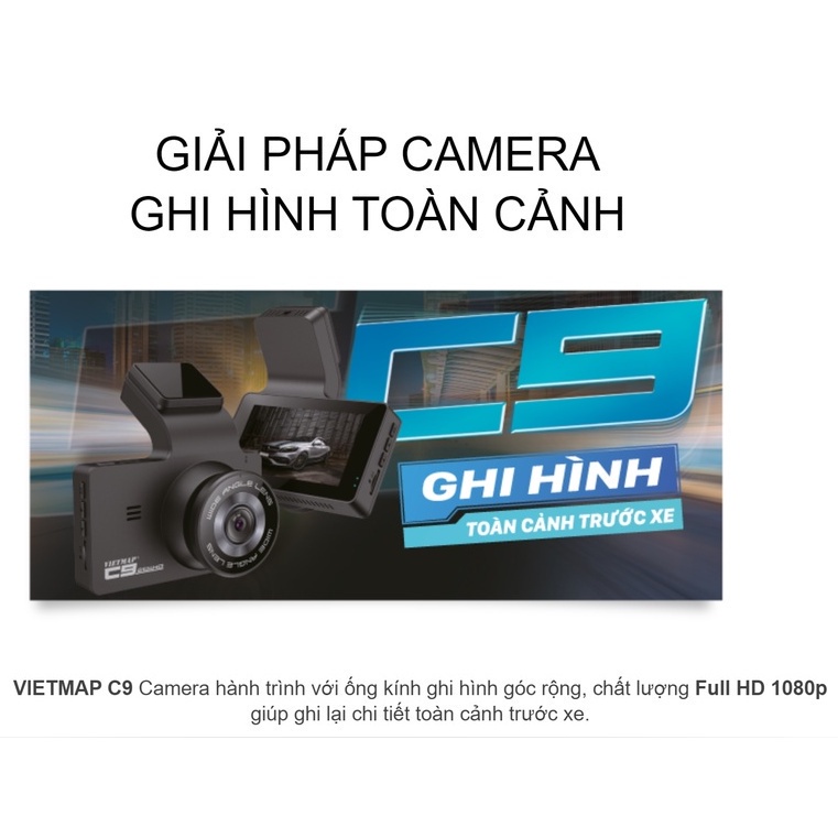 Vietmap C9 - Camera hành trình Full HD góc rộng 170° - Hàng chính hãng