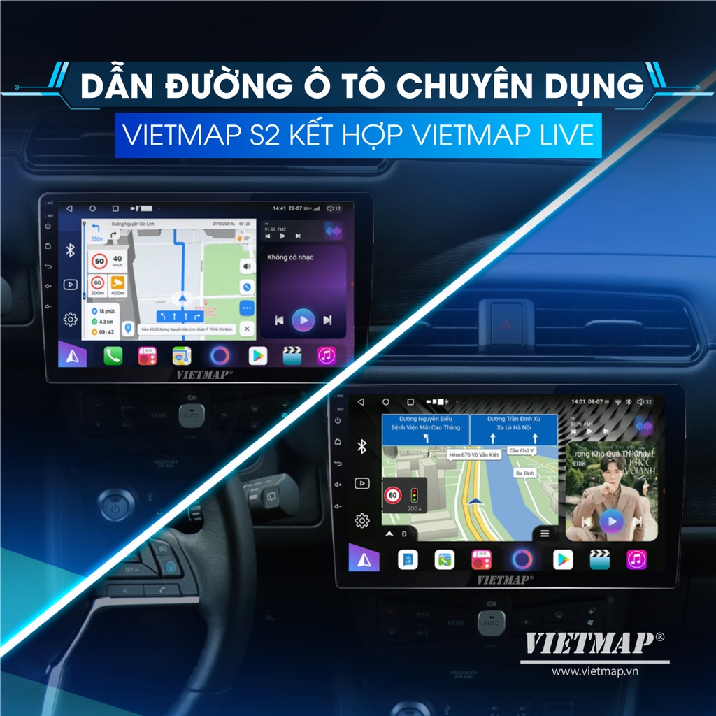 Màn Hình Vietmap DQ8 / DQ8 PRO - DVD Android Giải trí đa phương tiện - Hàng chính hãng