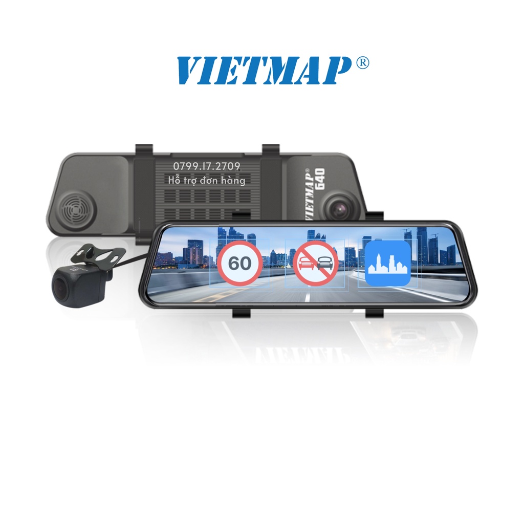 Vietmap G40 - Cảnh báo giao thông bằng giọng nói - Camera hành trình ô tô ghi hình trước sau  - Hàng chính hãng