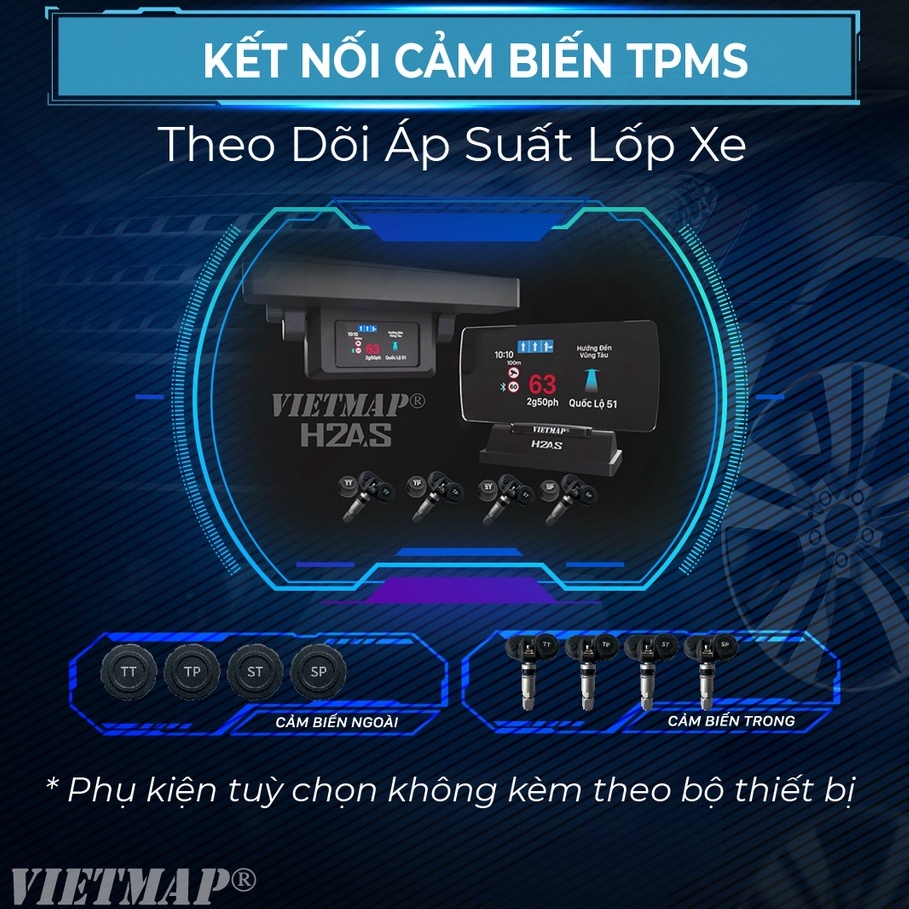 H2AS - Màn hình HUD Cảnh báo giao thông dẫn đường  Live
