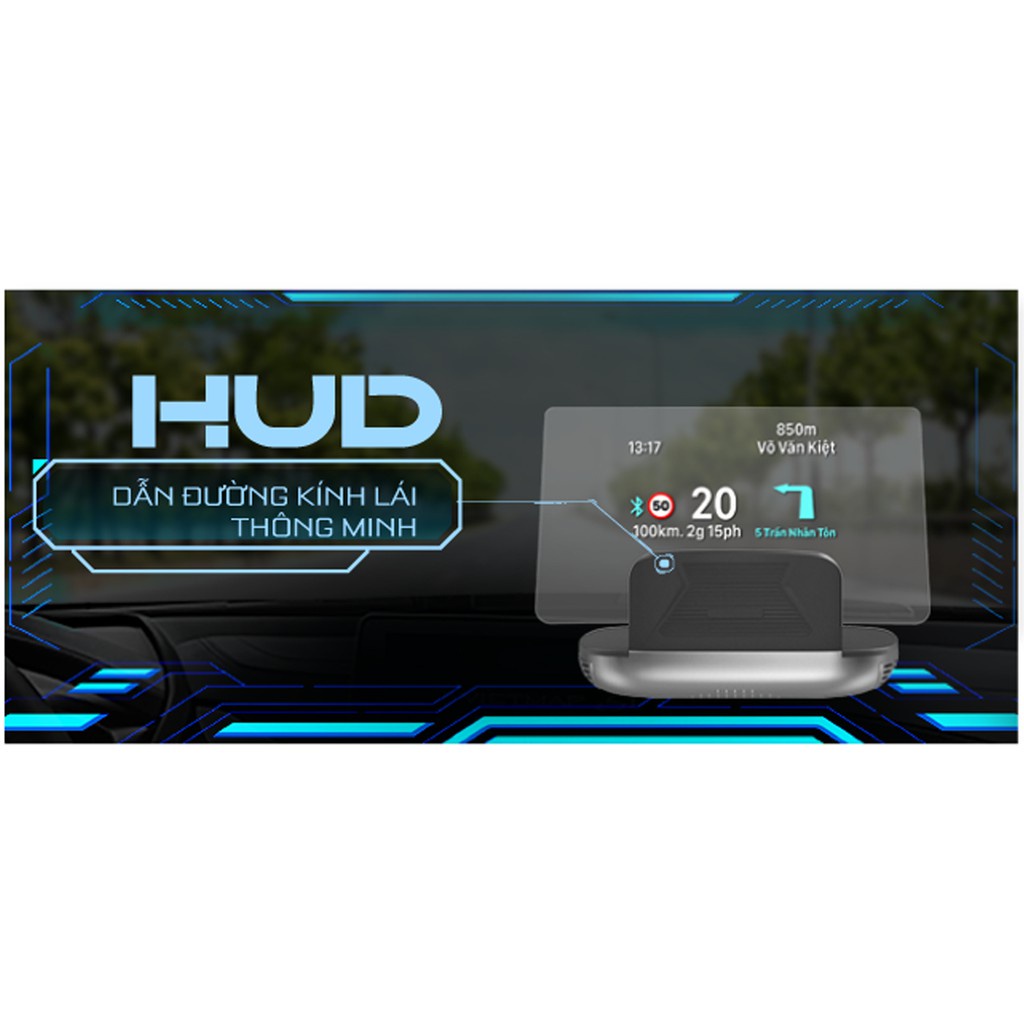 H1AS - Màn hình HUD Cảnh báo giao thông dẫn đường  Live - Báo áp suất lốp