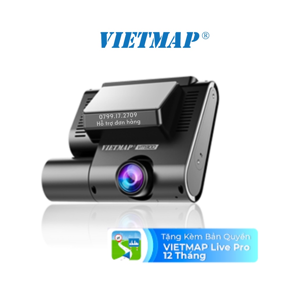 Camera Vietmap VM300 - Giám sát và định vị từ xa - Ghi hình trước và trong xe hành trình ô tô - Hàng chính hãng