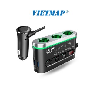 VM52 - Bộ chia sạc ô tô đa năng - Sạc nhanh Quick Charge QC 3.0