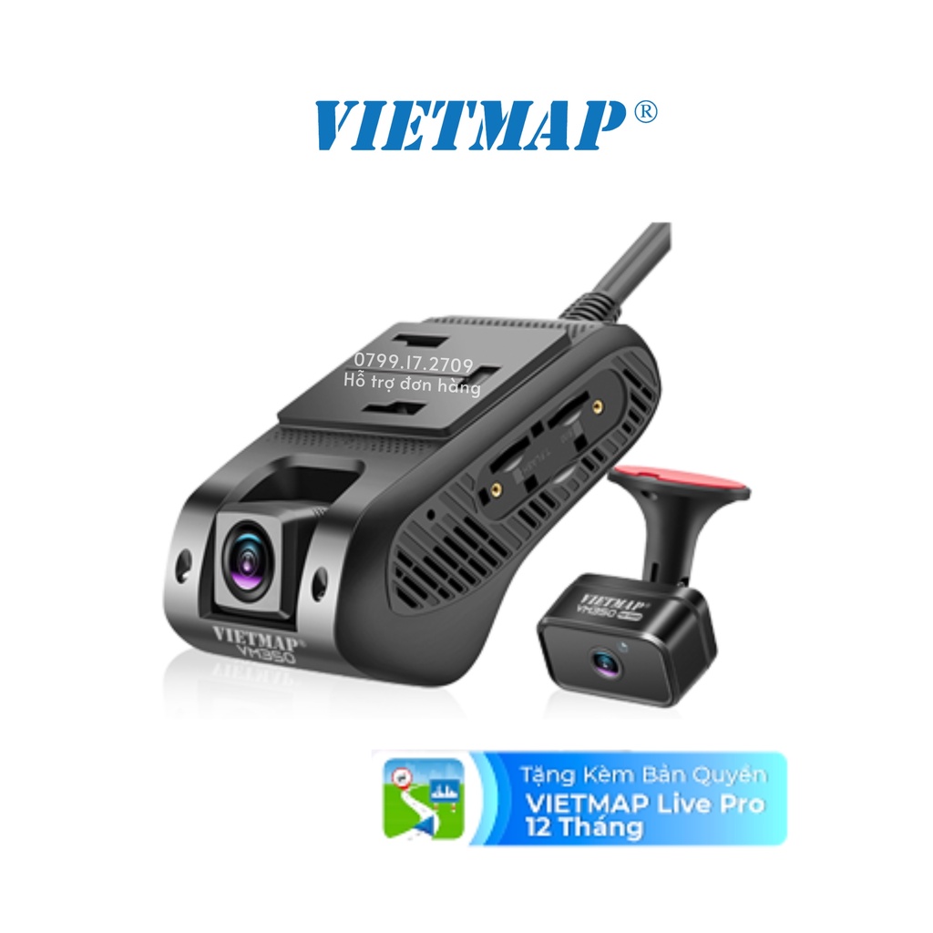 Camera  VM350 - Giám sát và định vị từ xa - Ghi hình trước và trong xe hành trình ô tô