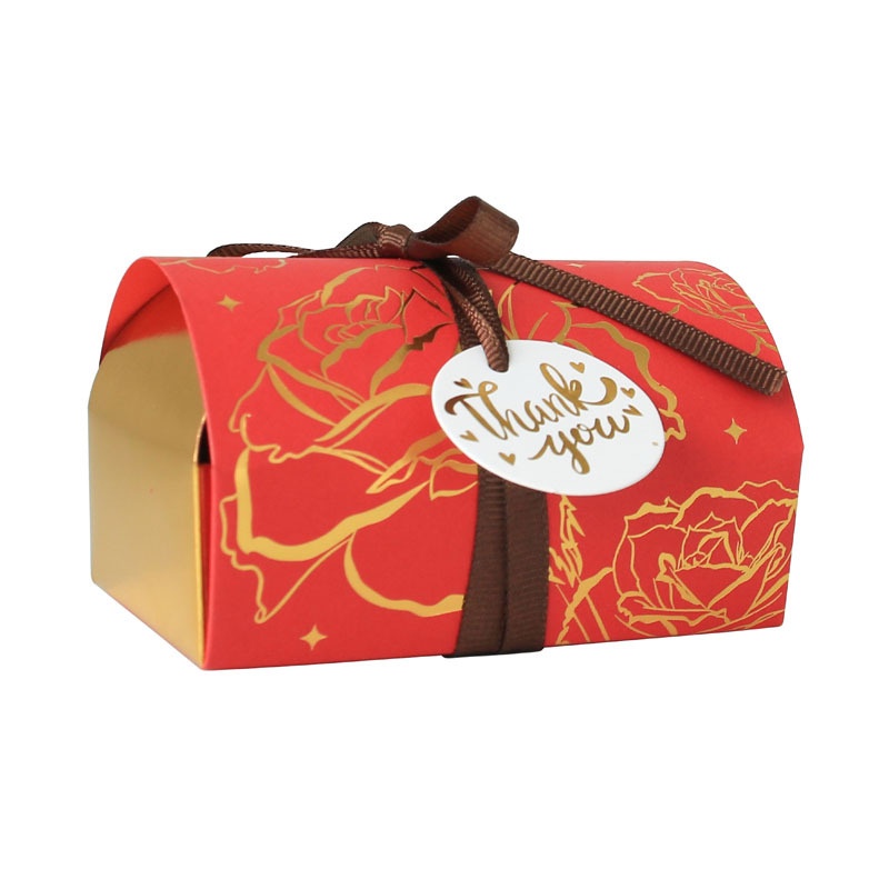 Hộp quà đựng bánh kẹo socola trang trí mini xinh xắn kèm tag Thank you