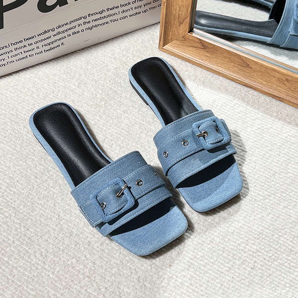 Dép đế dày thiết kế mới đơn giản thời trang theo phong cách pháp