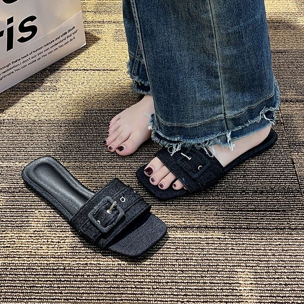 Dép đế dày thiết kế mới đơn giản thời trang theo phong cách pháp