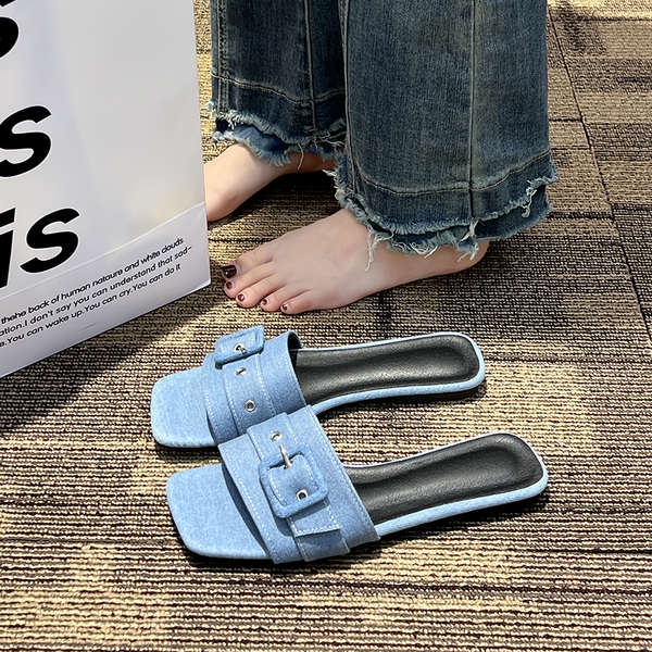 Dép đế dày thiết kế mới đơn giản thời trang theo phong cách pháp