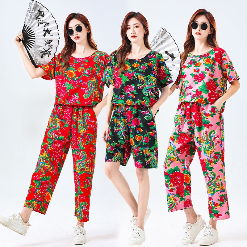 Bộ Đồ Ngắn Tay Họa Tiết Hoa Phong Cách Hip Hop Thời Trang Mùa Hè Cho Nam Và Nữ