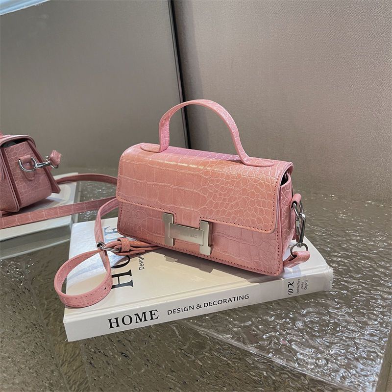 Túi Xách Đeo Vai Kiểu Vuông Nhỏ Họa Tiết Vân Đá Thời Trang Cho Nữ