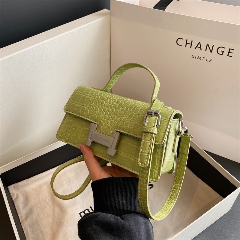 Túi Xách Đeo Vai Kiểu Vuông Nhỏ Họa Tiết Vân Đá Thời Trang Cho Nữ