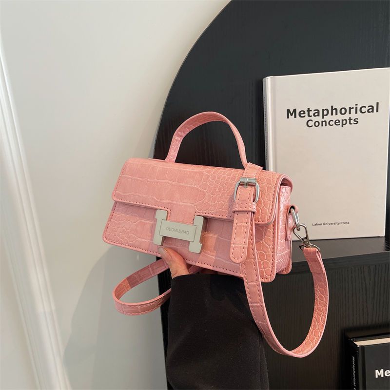 Túi Xách Đeo Vai Kiểu Vuông Nhỏ Họa Tiết Vân Đá Thời Trang Cho Nữ