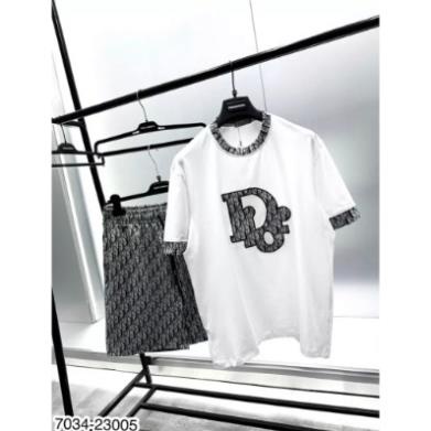 Bộ Hè Dior Họa Tiết Logo Thêu - Bộ Dior Chất Cotton Thoáng Mát Siêu cực hot 2023 - phuongmai_boutique86