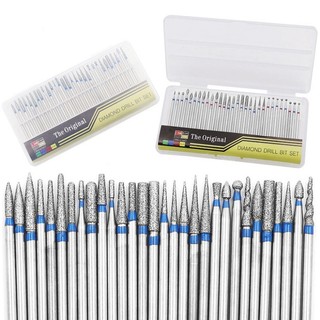 Bộ 30 mũi đá mài kim cương mũi chạm khắc độ mịn 180 Grit cán 2.35mm c82