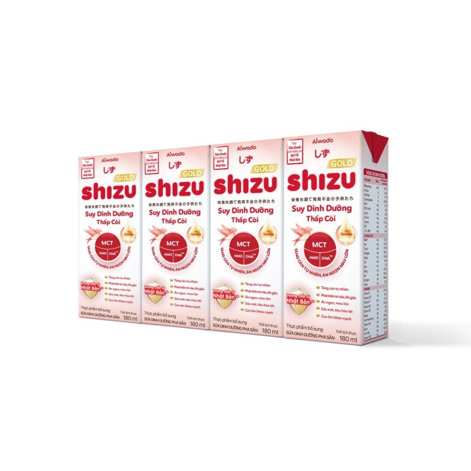 Sữa Bột Pha Sẵn Aiwado Shizu Gold Suy Dinh Dưỡng Thấp Còi thùng 48 hộp 180ml