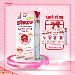Sữa bột pha sẵn aiwado shizu gold suy dinh dưỡng thấp còi thùng 48 hộp 180ml