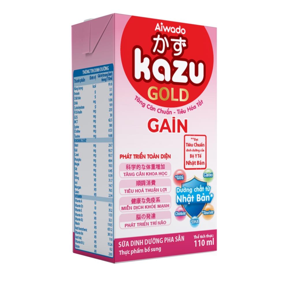 Sữa bột pha sẵn Aiwado Kazu Gain Gold thùng 48 hộp 110ml