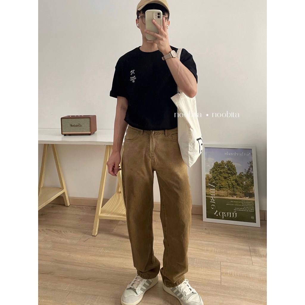 NOOBITA - Áo thun tay ngắn oversized BLACKB 8016