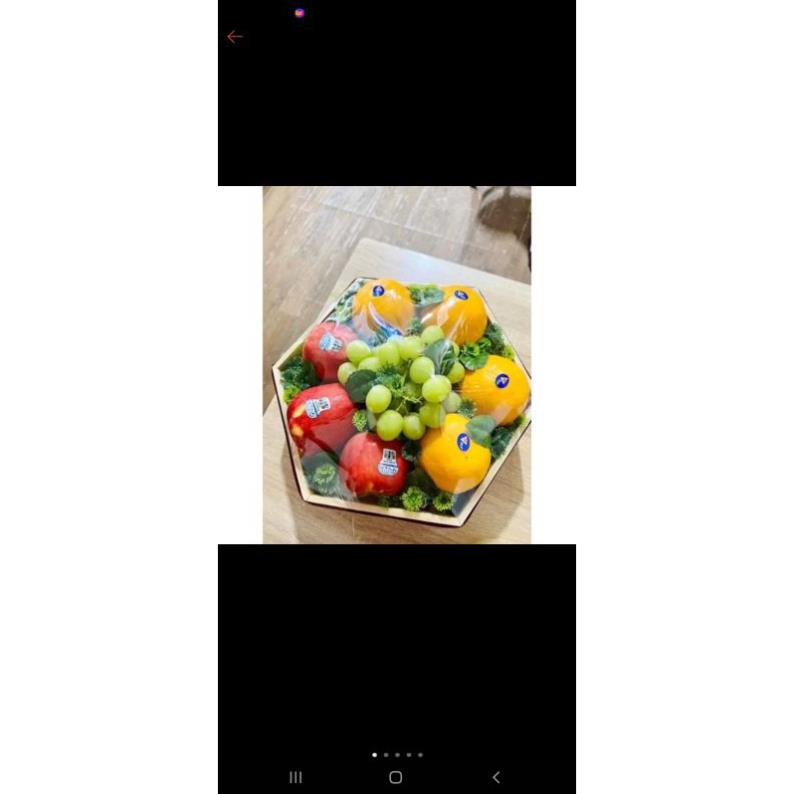 Khay lục giác để hoa quả,tráp bánh kẹo kích thước 36×36 cm