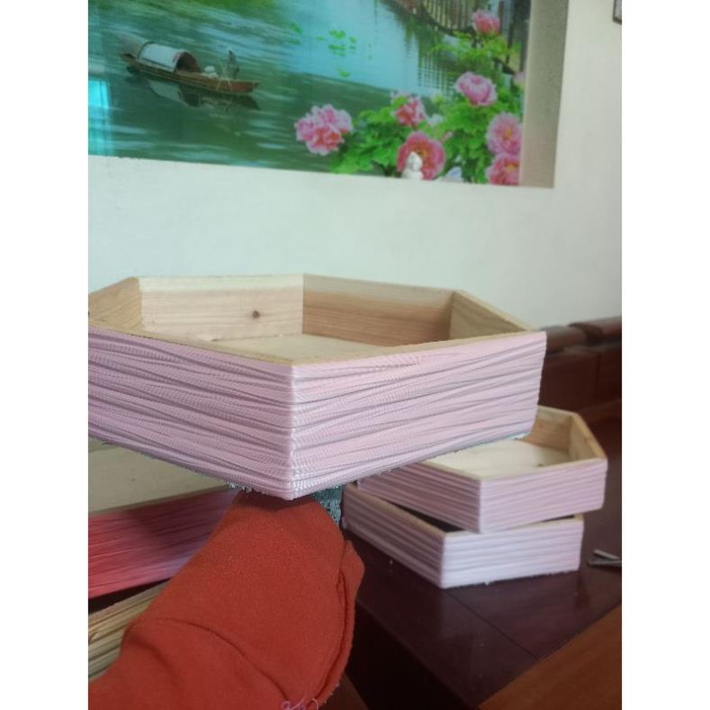 Khay lục giác để hoa quả,tráp bánh kẹo kích thước 36×36 cm