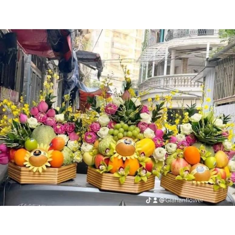 Khay lục giác để hoa quả,tráp bánh kẹo kích thước 36×36 cm