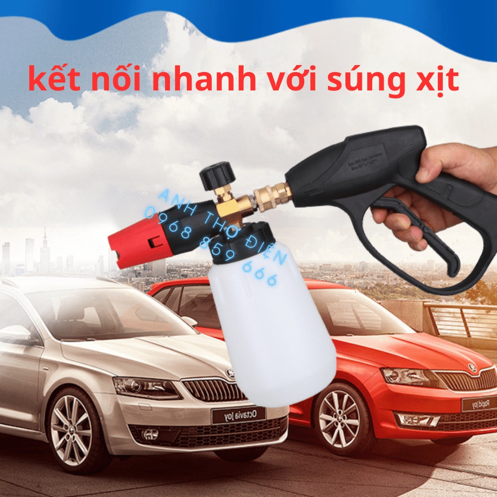 Bình phun tạo bọt tuyết 1L cho máy rửa xe ô tô  - Pha chuẩn hãng