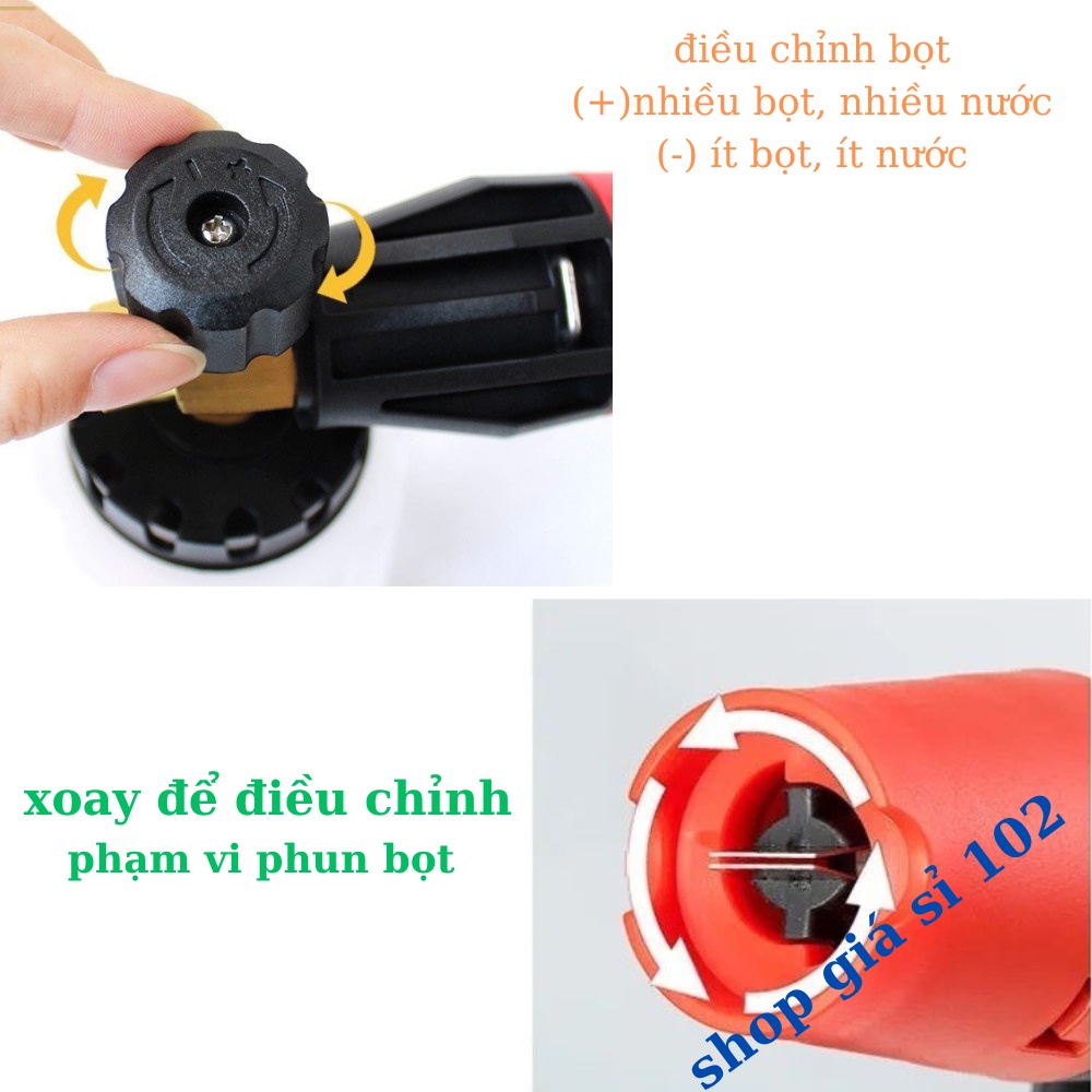 Bình phun tạo bọt tuyết 1L cho máy rửa xe ô tô  - Pha chuẩn hãng