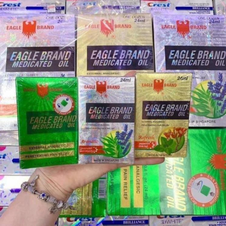 Dầu Gió Xanh Con Ó 2 Nắp 24ml Mỹ,Dầu Gió Vàng,Trắng Mỹ  ..