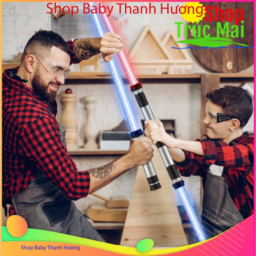 Set 2 Thanh Kiếm đồ xả stress Jedi Sabre Có LED thắp sáng bật sáng Cho Trẻ Em