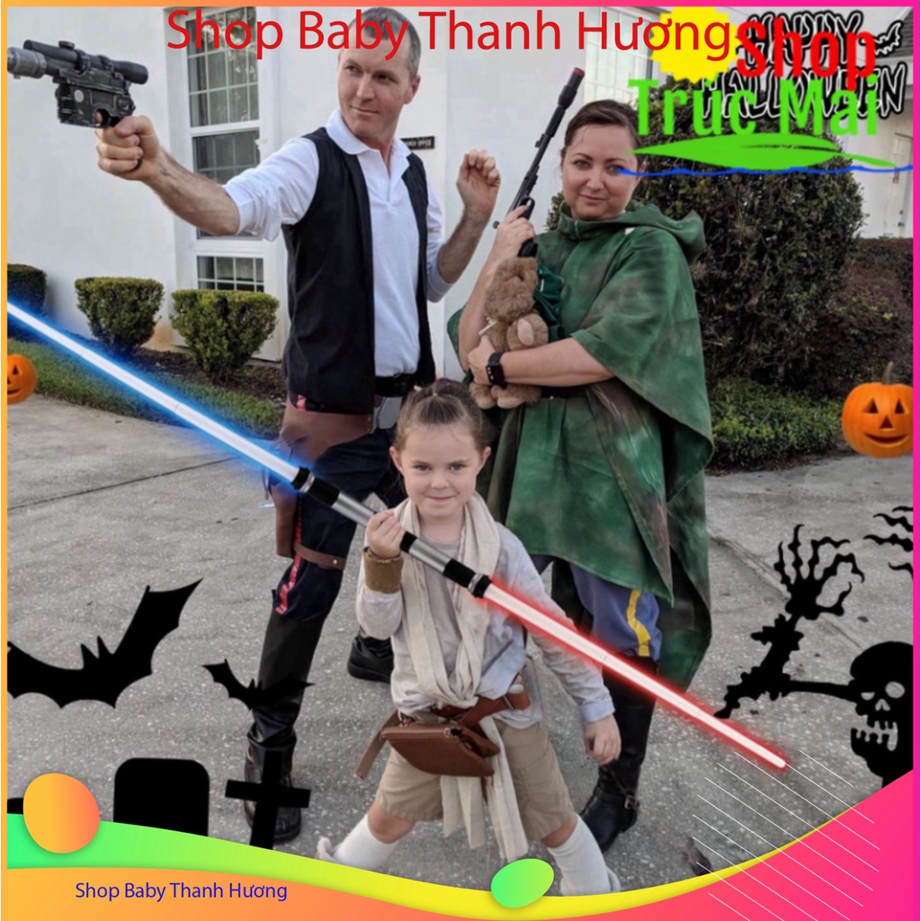 Set 2 Thanh Kiếm đồ xả stress Jedi Sabre Có LED thắp sáng bật sáng Cho Trẻ Em