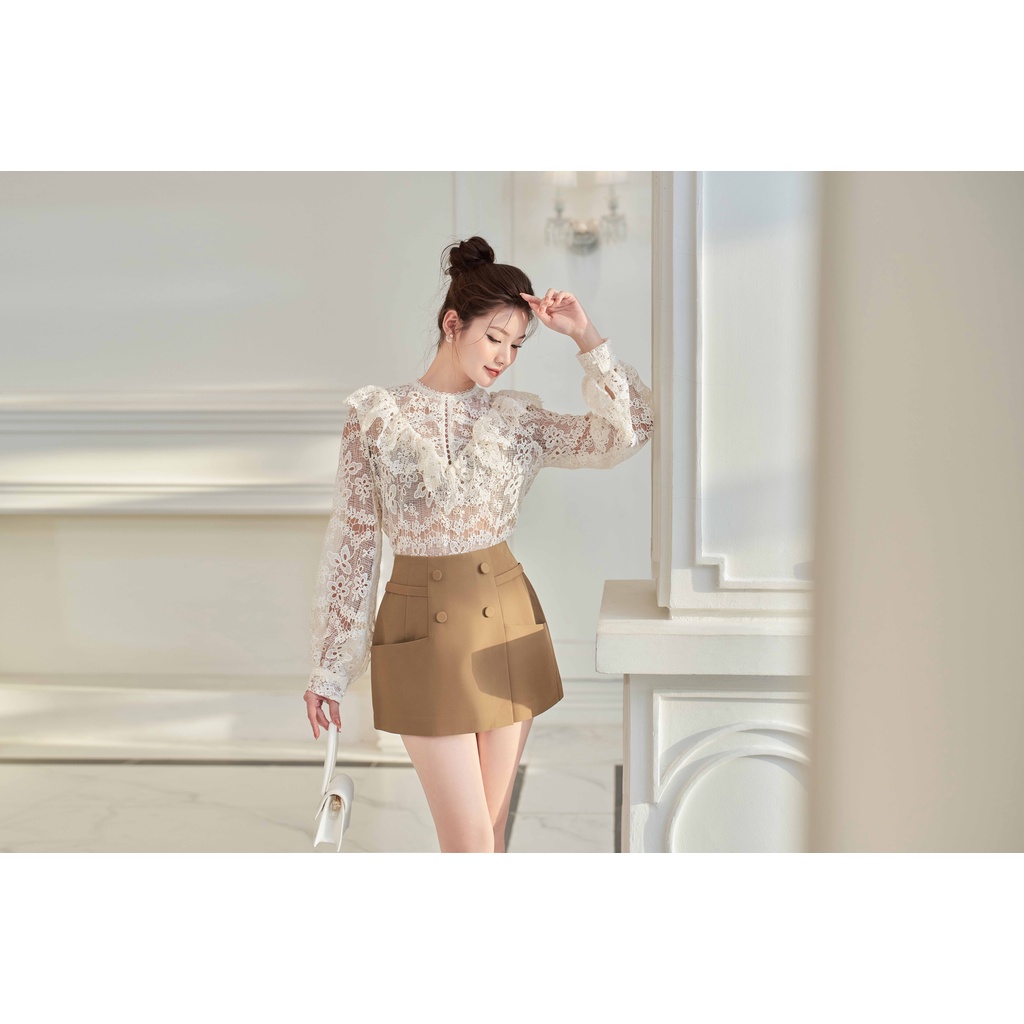 MadebyChloé - Sơ mi ren hoa Babydoll FOREVER YOUNG SHIRT - Thiết kế cao cấp