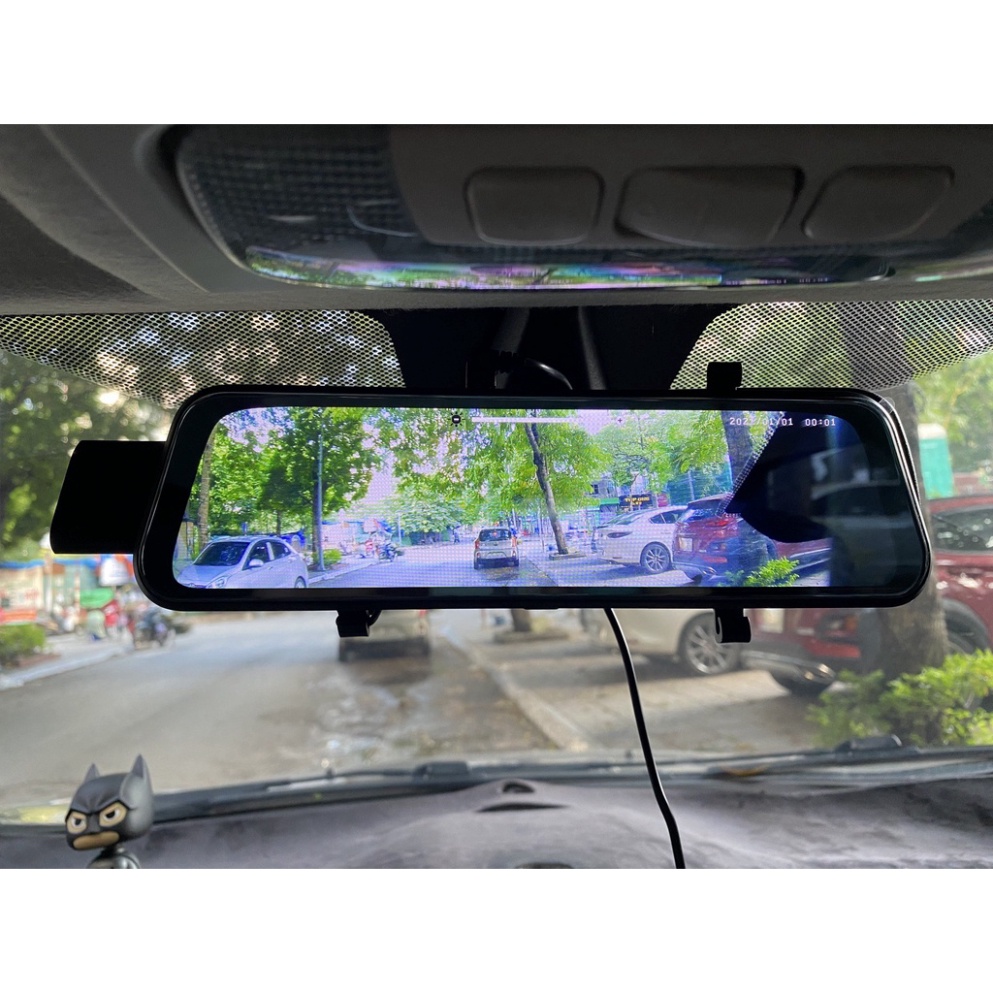 Camera Hành Trình Ô Tô V10 2K Full HD Có Kết Nối Điện Thoại, Gương Chiếu Hậu Trước Và Sau, Quay Đêm Sắc Nét