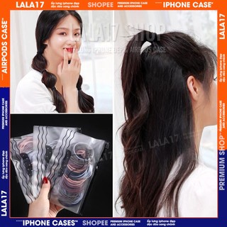 Dây chun buộc tóc trơn SET 100 cái, túi zip