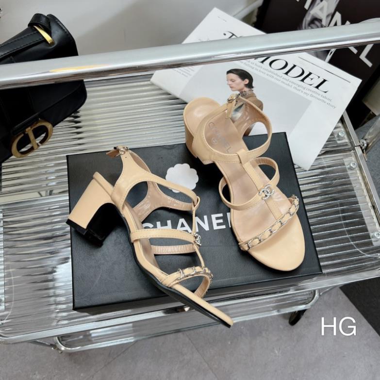 Sandal Chanh Leo bản Vip gót trụ 7p .Quai mảnh ôm chân tôn dáng. Hàng quảng châu cao cấp