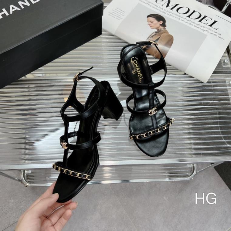 Sandal Chanh Leo bản Vip gót trụ 7p .Quai mảnh ôm chân tôn dáng. Hàng quảng châu cao cấp