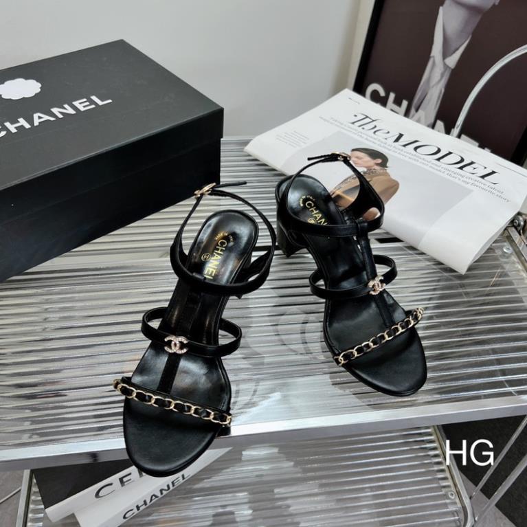 Sandal Chanh Leo bản Vip gót trụ 7p .Quai mảnh ôm chân tôn dáng. Hàng quảng châu cao cấp