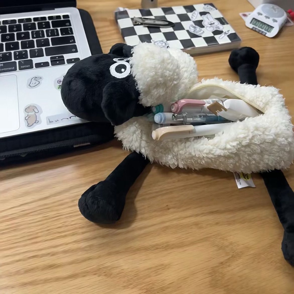 Shaun Túi Đựng Bút Bằng Vải Bông Mềm Hình Động Vật Dễ Thương 8.22