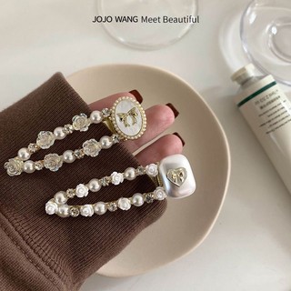 Jiashucheng Kẹp Tóc Bên Hông Đính Nơ Phong Cách Chanel Sang Trọng