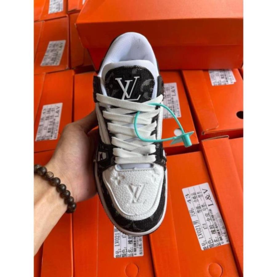 Giày Thể Thao LV Trainer Black White Nam Nữ, Giày LV Xanh Lá, xanh than, Đen Các Màu Hót Siêu Chất