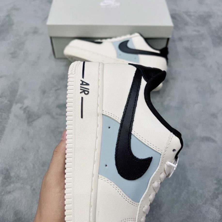 Giày AF1 Mũi Đen Nam Nữ, giày Air Force 1 Low Cream Black Hót Trend Bản Cao Cấp,Hàng Đẹp Tặng Hộp Và Bill