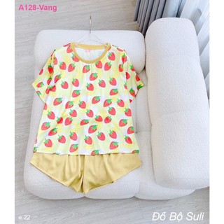Bộ Đùi Cổ Tròn Lụa Latin A128 - Đồ Bộ Suli