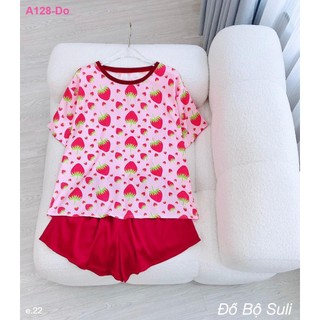 Bộ Đùi Cổ Tròn Lụa Latin A128 - Đồ Bộ Suli