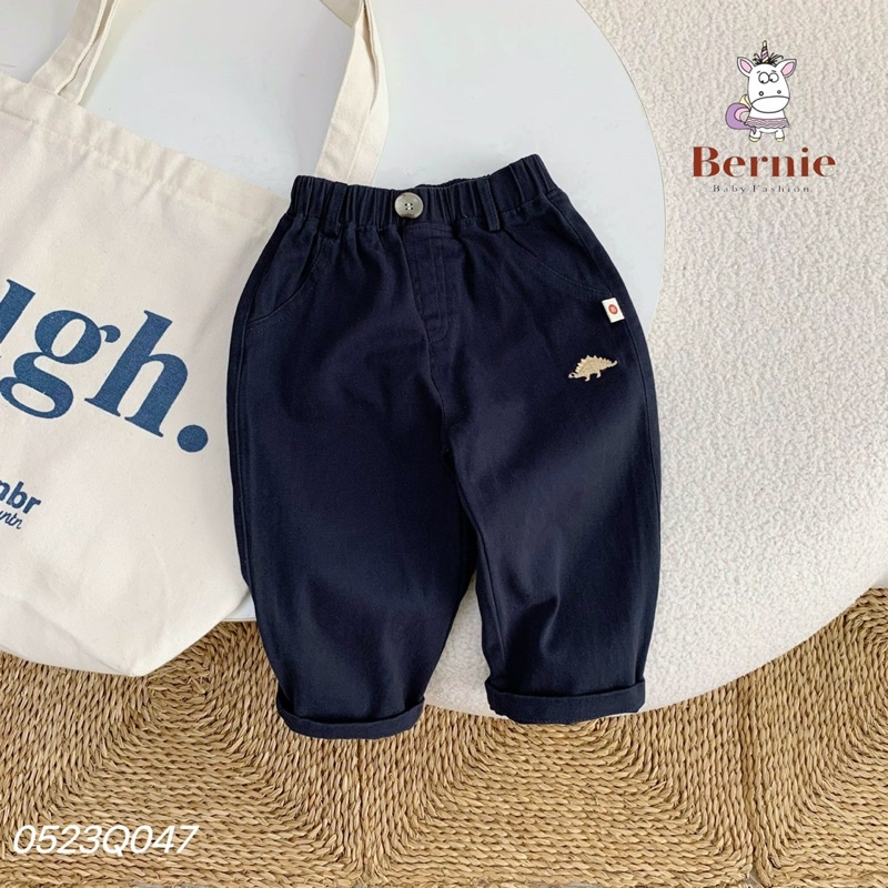 Quần dài bé trai thêu khủng long Bernie - Quần kaki bé trai đi chơi đi học cho bé từ 9-23kg- 0523Q047