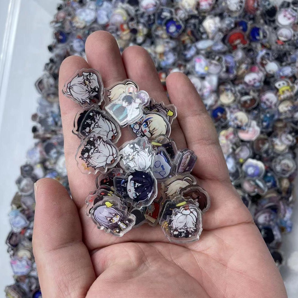 Honkai Starrail Jing Yuan Set 5 Miếng Dán Acrylic 2cm Trang Trí Điện Thoại / Móc Khóa / Tủ Lạnh DIY Hình Nhân Vật Phim Captain Stelle Himeko March 7th