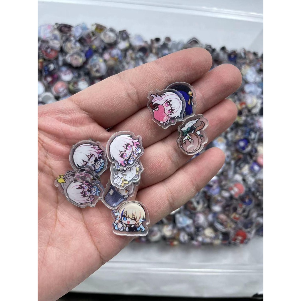 Honkai Starrail Jing Yuan Set 5 Miếng Dán Acrylic 2cm Trang Trí Điện Thoại / Móc Khóa / Tủ Lạnh DIY Hình Nhân Vật Phim Captain Stelle Himeko March 7th