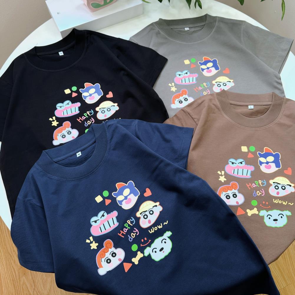Áo Thun Nữ Baby Tee MIMIU mẫu Happy day wow form slim nhỏ có size chất vải Cotton 100%